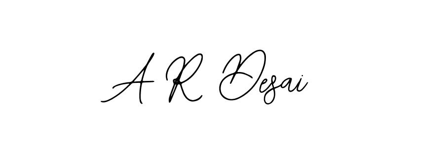 Make a beautiful signature design for name A R Desai. With this signature (Bearetta-2O07w) style, you can create a handwritten signature for free. A R Desai signature style 12 images and pictures png