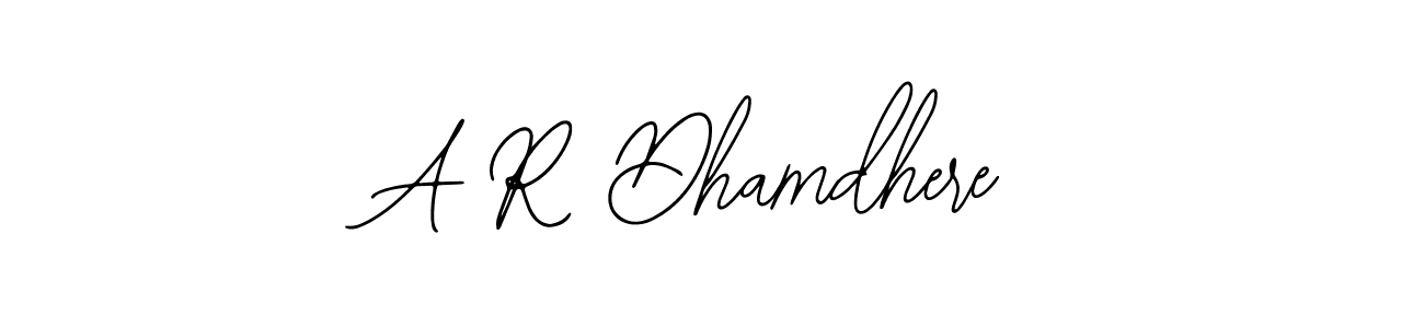 Bearetta-2O07w is a professional signature style that is perfect for those who want to add a touch of class to their signature. It is also a great choice for those who want to make their signature more unique. Get A R Dhamdhere name to fancy signature for free. A R Dhamdhere signature style 12 images and pictures png
