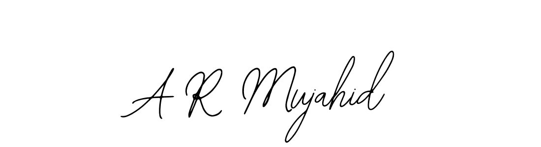 Also You can easily find your signature by using the search form. We will create A R Mujahid name handwritten signature images for you free of cost using Bearetta-2O07w sign style. A R Mujahid signature style 12 images and pictures png