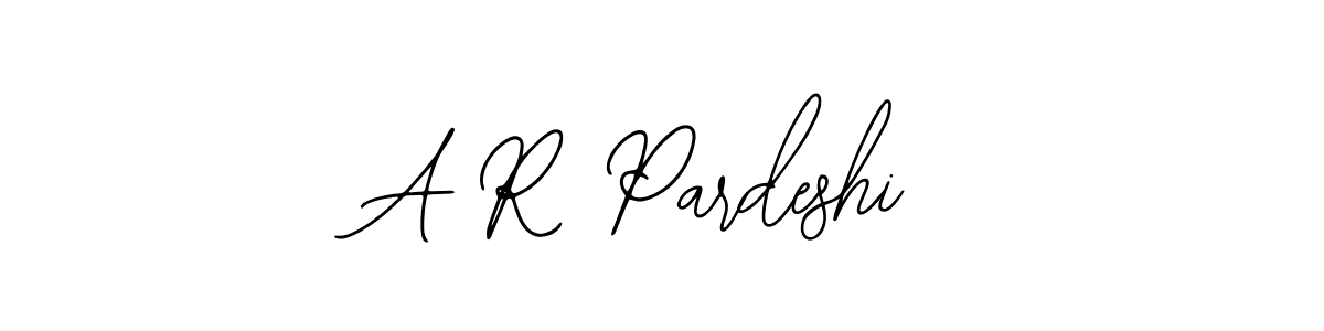 How to make A R Pardeshi signature? Bearetta-2O07w is a professional autograph style. Create handwritten signature for A R Pardeshi name. A R Pardeshi signature style 12 images and pictures png