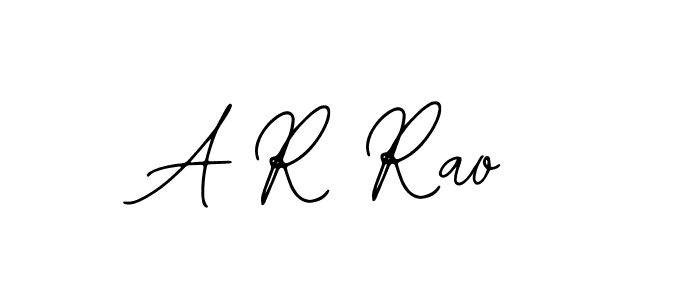 How to make A R Rao name signature. Use Bearetta-2O07w style for creating short signs online. This is the latest handwritten sign. A R Rao signature style 12 images and pictures png