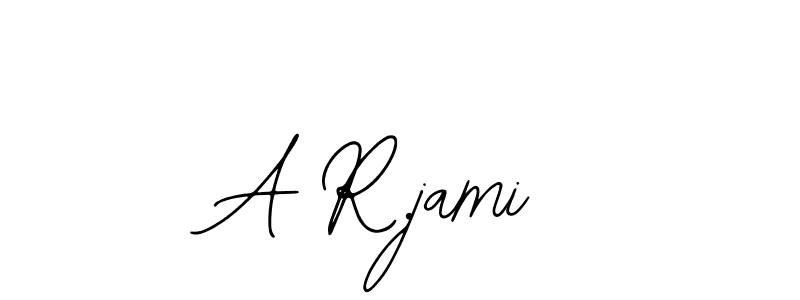 You should practise on your own different ways (Bearetta-2O07w) to write your name (A R.jami) in signature. don't let someone else do it for you. A R.jami signature style 12 images and pictures png