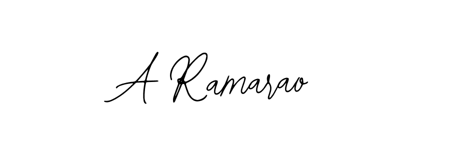 How to make A Ramarao signature? Bearetta-2O07w is a professional autograph style. Create handwritten signature for A Ramarao name. A Ramarao signature style 12 images and pictures png