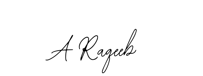 How to make A Raqeeb name signature. Use Bearetta-2O07w style for creating short signs online. This is the latest handwritten sign. A Raqeeb signature style 12 images and pictures png