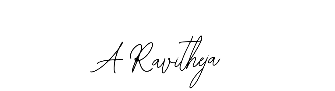 The best way (Bearetta-2O07w) to make a short signature is to pick only two or three words in your name. The name A Ravitheja include a total of six letters. For converting this name. A Ravitheja signature style 12 images and pictures png