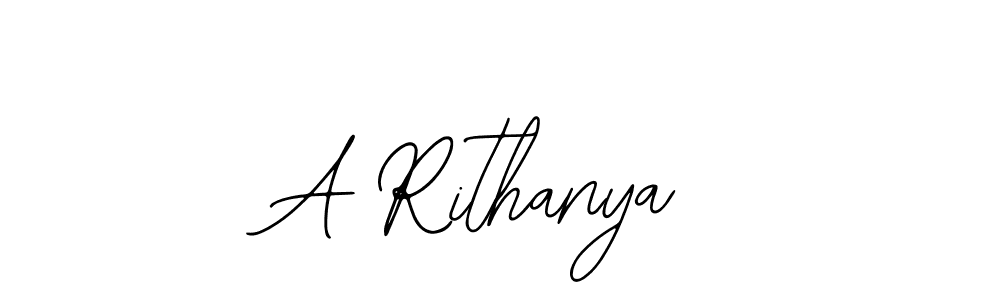 The best way (Bearetta-2O07w) to make a short signature is to pick only two or three words in your name. The name A Rithanya include a total of six letters. For converting this name. A Rithanya signature style 12 images and pictures png