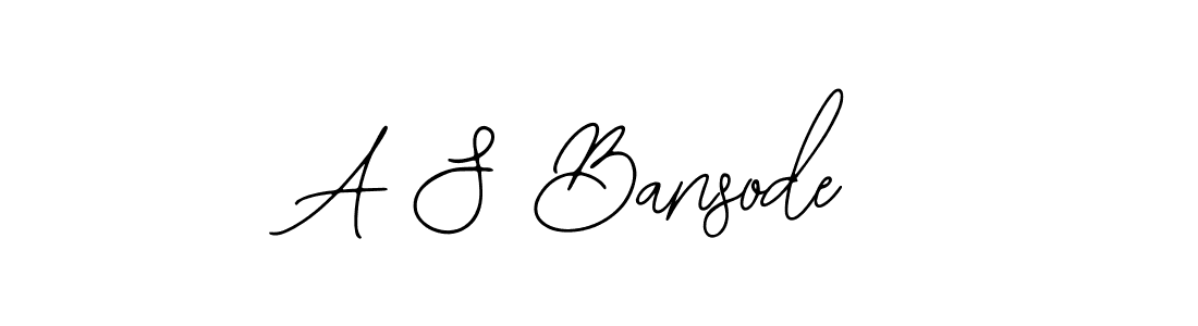 How to make A S Bansode signature? Bearetta-2O07w is a professional autograph style. Create handwritten signature for A S Bansode name. A S Bansode signature style 12 images and pictures png