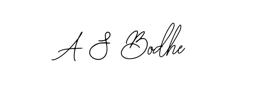 Design your own signature with our free online signature maker. With this signature software, you can create a handwritten (Bearetta-2O07w) signature for name A S Bodhe. A S Bodhe signature style 12 images and pictures png