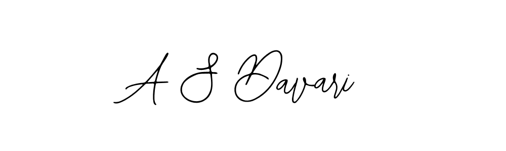 How to make A S Davari signature? Bearetta-2O07w is a professional autograph style. Create handwritten signature for A S Davari name. A S Davari signature style 12 images and pictures png