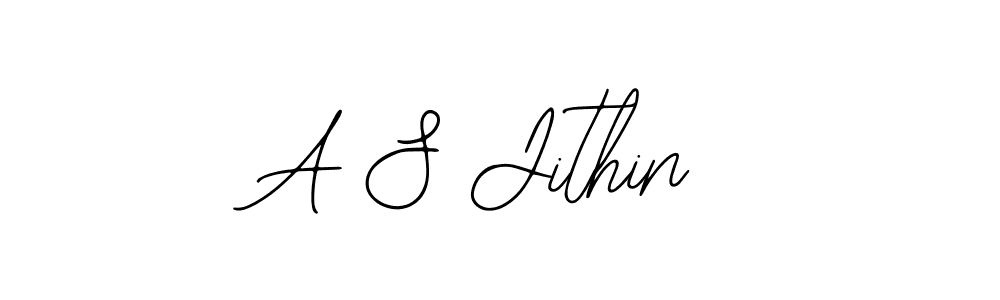 A S Jithin stylish signature style. Best Handwritten Sign (Bearetta-2O07w) for my name. Handwritten Signature Collection Ideas for my name A S Jithin. A S Jithin signature style 12 images and pictures png