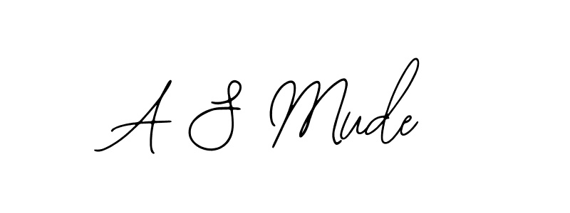 A S Mude stylish signature style. Best Handwritten Sign (Bearetta-2O07w) for my name. Handwritten Signature Collection Ideas for my name A S Mude. A S Mude signature style 12 images and pictures png