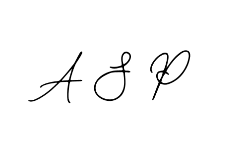 Design your own signature with our free online signature maker. With this signature software, you can create a handwritten (Bearetta-2O07w) signature for name A S P. A S P signature style 12 images and pictures png