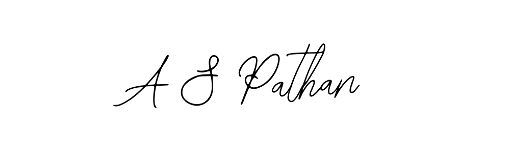 Use a signature maker to create a handwritten signature online. With this signature software, you can design (Bearetta-2O07w) your own signature for name A S Pathan. A S Pathan signature style 12 images and pictures png