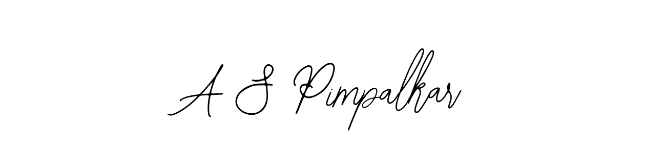 Use a signature maker to create a handwritten signature online. With this signature software, you can design (Bearetta-2O07w) your own signature for name A S Pimpalkar. A S Pimpalkar signature style 12 images and pictures png