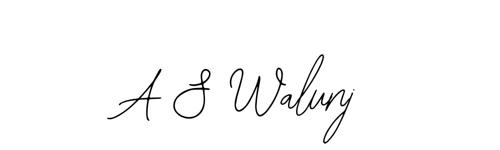 Similarly Bearetta-2O07w is the best handwritten signature design. Signature creator online .You can use it as an online autograph creator for name A S Walunj. A S Walunj signature style 12 images and pictures png