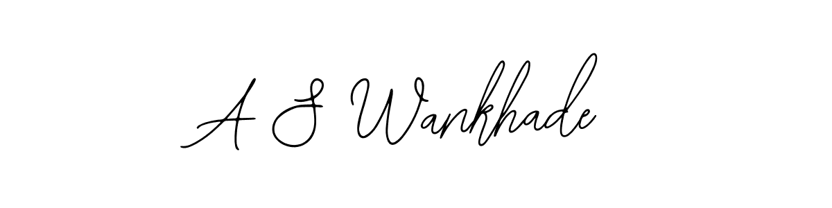 Design your own signature with our free online signature maker. With this signature software, you can create a handwritten (Bearetta-2O07w) signature for name A S Wankhade. A S Wankhade signature style 12 images and pictures png