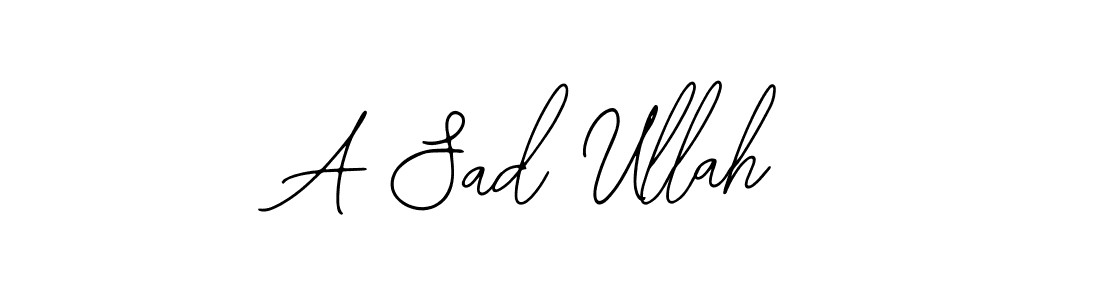 You should practise on your own different ways (Bearetta-2O07w) to write your name (A Sad Ullah) in signature. don't let someone else do it for you. A Sad Ullah signature style 12 images and pictures png