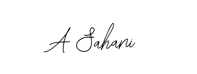 A Sahani stylish signature style. Best Handwritten Sign (Bearetta-2O07w) for my name. Handwritten Signature Collection Ideas for my name A Sahani. A Sahani signature style 12 images and pictures png