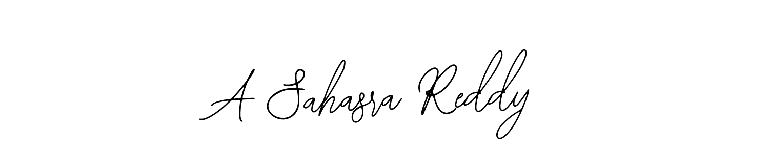 Make a beautiful signature design for name A Sahasra Reddy. With this signature (Bearetta-2O07w) style, you can create a handwritten signature for free. A Sahasra Reddy signature style 12 images and pictures png