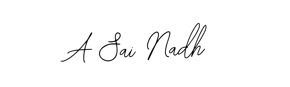 The best way (Bearetta-2O07w) to make a short signature is to pick only two or three words in your name. The name A Sai Nadh include a total of six letters. For converting this name. A Sai Nadh signature style 12 images and pictures png