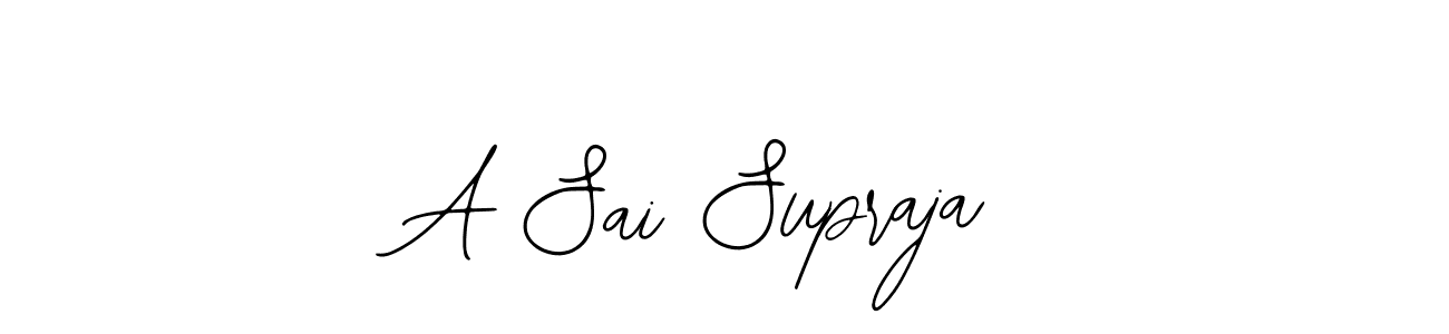 You should practise on your own different ways (Bearetta-2O07w) to write your name (A Sai Supraja) in signature. don't let someone else do it for you. A Sai Supraja signature style 12 images and pictures png