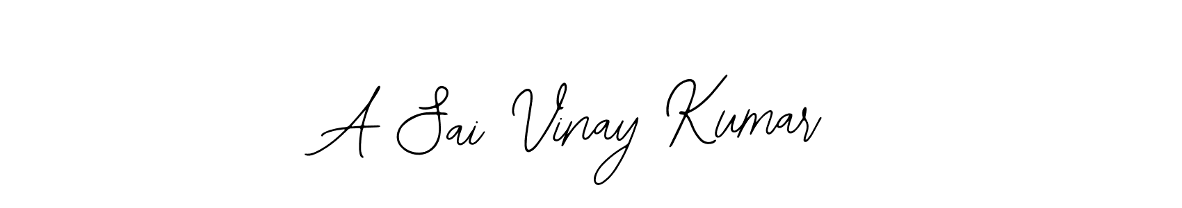 Similarly Bearetta-2O07w is the best handwritten signature design. Signature creator online .You can use it as an online autograph creator for name A Sai Vinay Kumar. A Sai Vinay Kumar signature style 12 images and pictures png