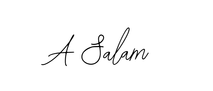 A Salam stylish signature style. Best Handwritten Sign (Bearetta-2O07w) for my name. Handwritten Signature Collection Ideas for my name A Salam. A Salam signature style 12 images and pictures png