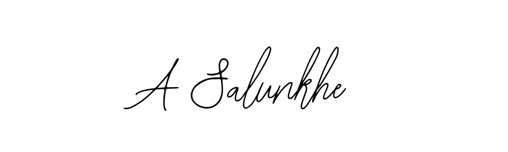 Use a signature maker to create a handwritten signature online. With this signature software, you can design (Bearetta-2O07w) your own signature for name A Salunkhe. A Salunkhe signature style 12 images and pictures png