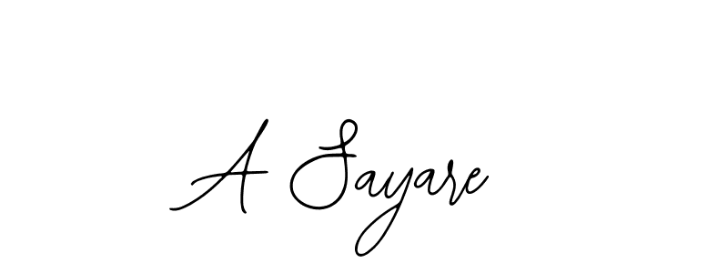 How to make A Sayare name signature. Use Bearetta-2O07w style for creating short signs online. This is the latest handwritten sign. A Sayare signature style 12 images and pictures png