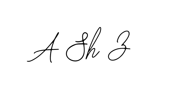 How to make A Sh Z name signature. Use Bearetta-2O07w style for creating short signs online. This is the latest handwritten sign. A Sh Z signature style 12 images and pictures png