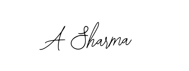 The best way (Bearetta-2O07w) to make a short signature is to pick only two or three words in your name. The name A Sharma include a total of six letters. For converting this name. A Sharma signature style 12 images and pictures png