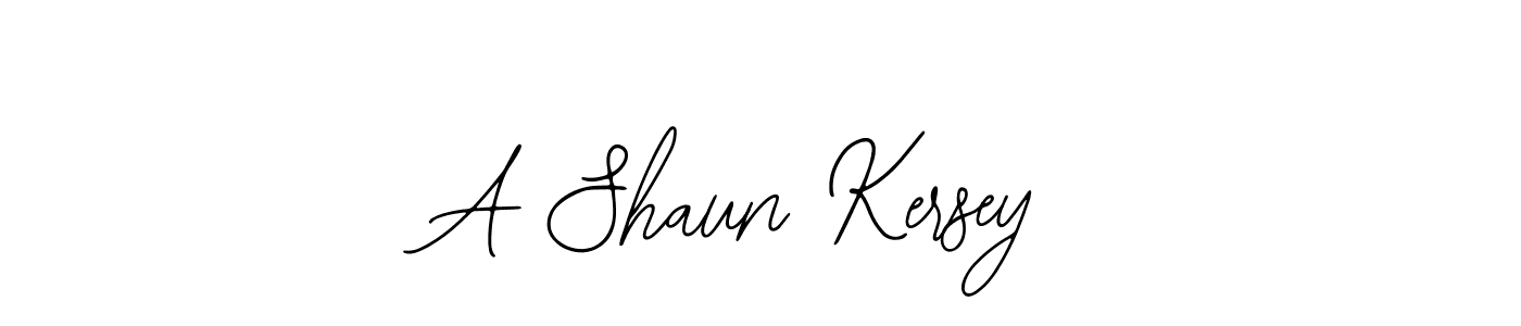 How to make A Shaun Kersey name signature. Use Bearetta-2O07w style for creating short signs online. This is the latest handwritten sign. A Shaun Kersey signature style 12 images and pictures png