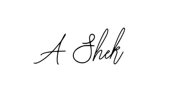 Design your own signature with our free online signature maker. With this signature software, you can create a handwritten (Bearetta-2O07w) signature for name A Shek. A Shek signature style 12 images and pictures png