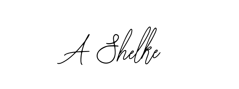 How to make A Shelke name signature. Use Bearetta-2O07w style for creating short signs online. This is the latest handwritten sign. A Shelke signature style 12 images and pictures png