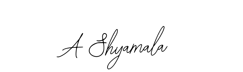 Bearetta-2O07w is a professional signature style that is perfect for those who want to add a touch of class to their signature. It is also a great choice for those who want to make their signature more unique. Get A Shyamala name to fancy signature for free. A Shyamala signature style 12 images and pictures png