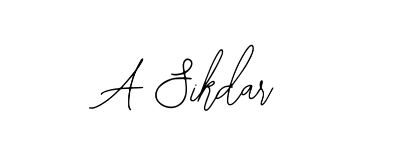 Make a beautiful signature design for name A Sikdar. With this signature (Bearetta-2O07w) style, you can create a handwritten signature for free. A Sikdar signature style 12 images and pictures png