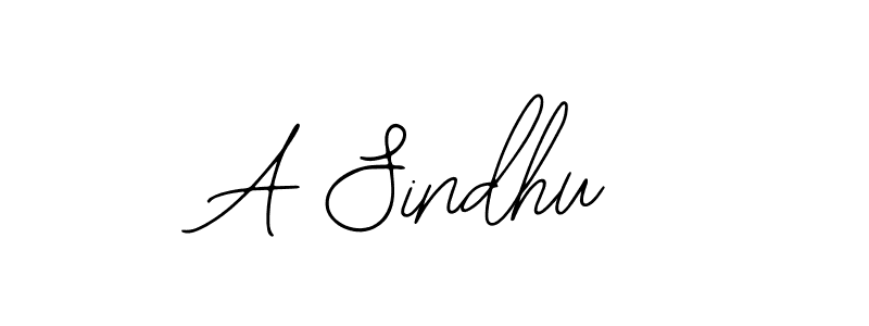 Make a beautiful signature design for name A Sindhu. With this signature (Bearetta-2O07w) style, you can create a handwritten signature for free. A Sindhu signature style 12 images and pictures png