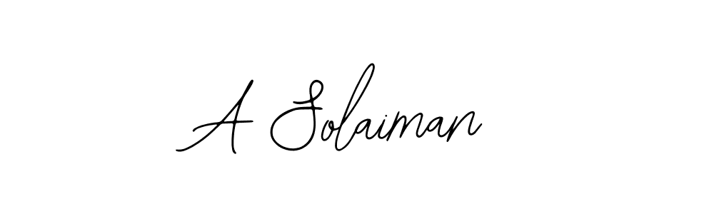 Also You can easily find your signature by using the search form. We will create A Solaiman name handwritten signature images for you free of cost using Bearetta-2O07w sign style. A Solaiman signature style 12 images and pictures png