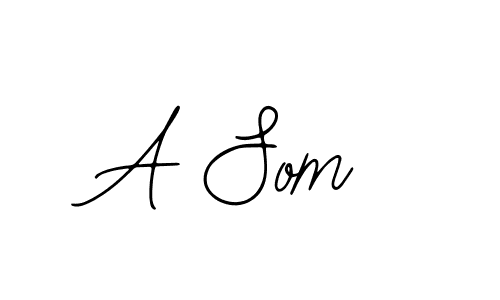 How to make A Som name signature. Use Bearetta-2O07w style for creating short signs online. This is the latest handwritten sign. A Som signature style 12 images and pictures png