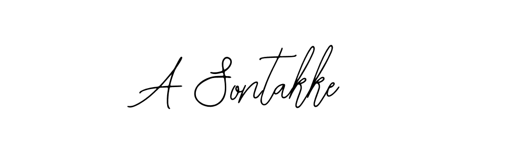 Also You can easily find your signature by using the search form. We will create A Sontakke name handwritten signature images for you free of cost using Bearetta-2O07w sign style. A Sontakke signature style 12 images and pictures png