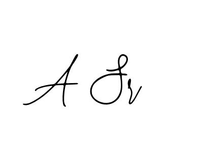 How to make A Sr name signature. Use Bearetta-2O07w style for creating short signs online. This is the latest handwritten sign. A Sr signature style 12 images and pictures png