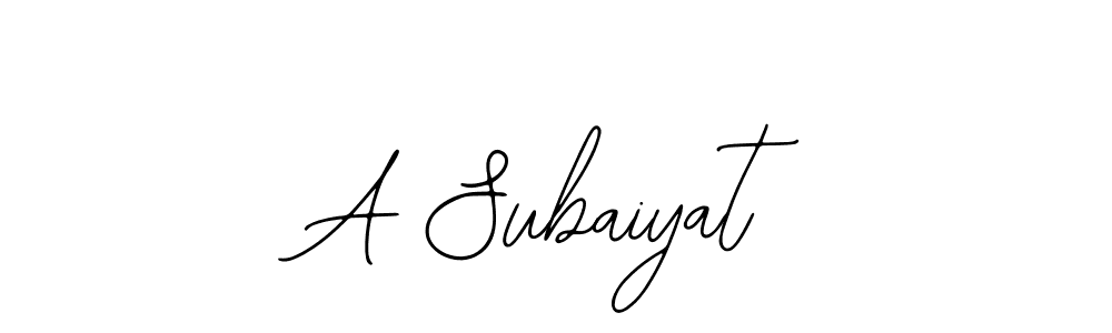 How to Draw A Subaiyat signature style? Bearetta-2O07w is a latest design signature styles for name A Subaiyat. A Subaiyat signature style 12 images and pictures png