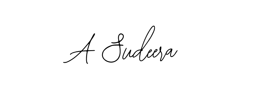 A Sudeera stylish signature style. Best Handwritten Sign (Bearetta-2O07w) for my name. Handwritten Signature Collection Ideas for my name A Sudeera. A Sudeera signature style 12 images and pictures png