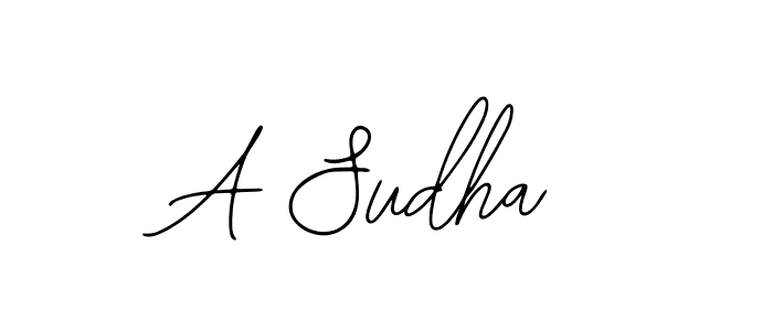 The best way (Bearetta-2O07w) to make a short signature is to pick only two or three words in your name. The name A Sudha include a total of six letters. For converting this name. A Sudha signature style 12 images and pictures png