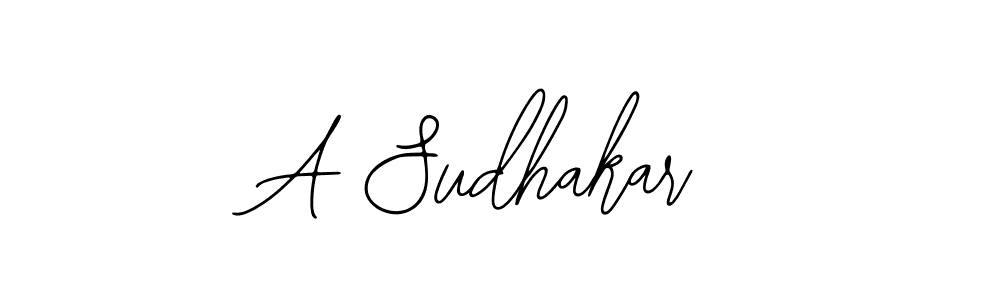 How to make A Sudhakar name signature. Use Bearetta-2O07w style for creating short signs online. This is the latest handwritten sign. A Sudhakar signature style 12 images and pictures png