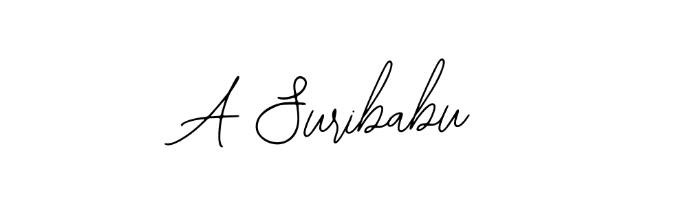 The best way (Bearetta-2O07w) to make a short signature is to pick only two or three words in your name. The name A Suribabu include a total of six letters. For converting this name. A Suribabu signature style 12 images and pictures png