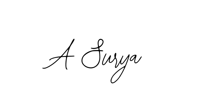 This is the best signature style for the A Surya name. Also you like these signature font (Bearetta-2O07w). Mix name signature. A Surya signature style 12 images and pictures png