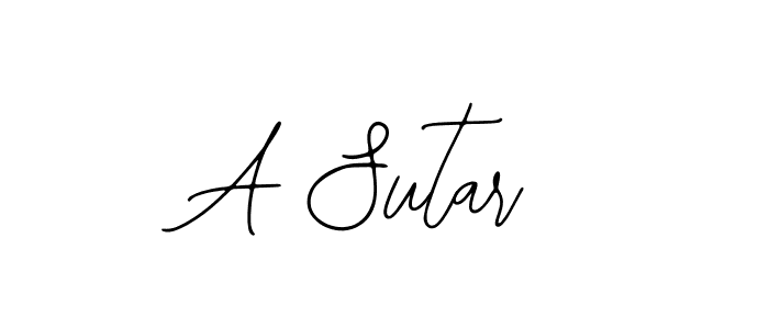 How to make A Sutar name signature. Use Bearetta-2O07w style for creating short signs online. This is the latest handwritten sign. A Sutar signature style 12 images and pictures png