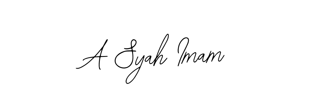 Use a signature maker to create a handwritten signature online. With this signature software, you can design (Bearetta-2O07w) your own signature for name A Syah Imam. A Syah Imam signature style 12 images and pictures png