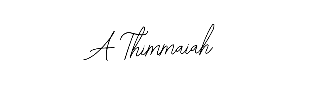How to make A Thimmaiah name signature. Use Bearetta-2O07w style for creating short signs online. This is the latest handwritten sign. A Thimmaiah signature style 12 images and pictures png